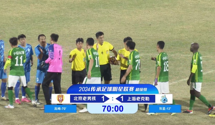 老甲A超級組：范志毅替補出場，高峰點球絕平，北京1-1上海